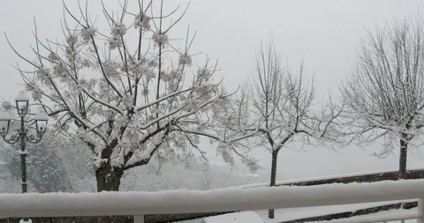 Winter snowfall. extreme slow motion  4K Stock Footage 150829764