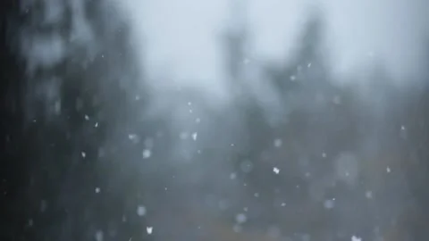 Winter Snowfall Video stock 132787594