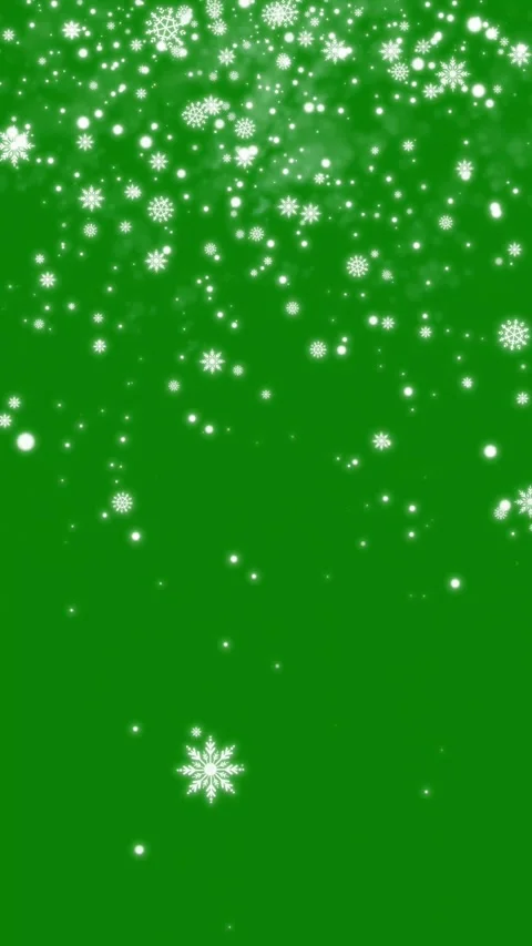 Winter snowfall green screen background, realistic snowflakes falling anima.. Stock-Footage 346303440