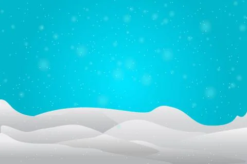 Winter snowfall on light blue background. Stock Illustration