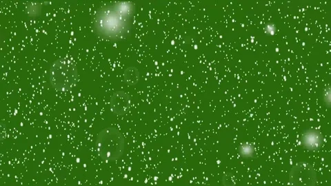 Winter Snowfall overlay on green background. winter snow flurry. Stock Footage 296215560