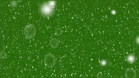 Winter Snowfall overlay on green background. winter snow flurry. Stock Footage 296217259