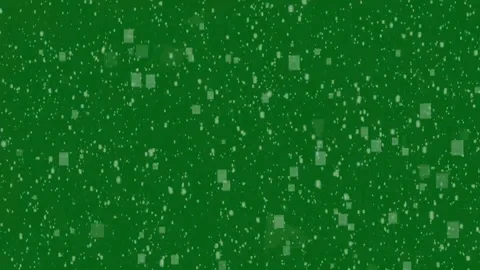 Winter Snowfall overlay on green background. winter snow flurry. Stock Footage 296217948