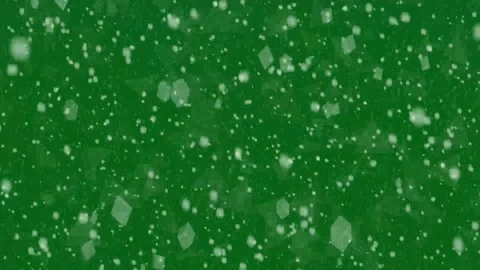 Winter Snowfall overlay on green background. winter snow flurry. Stock Footage 296217949