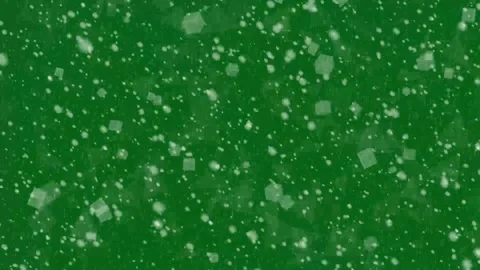 Winter Snowfall overlay on green background. winter snow flurry. Stock Footage 296218163