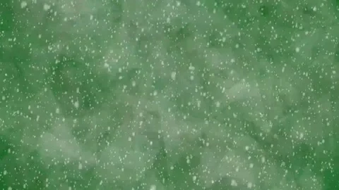 Winter Snowfall overlay on green background. winter snow flurry. Stock Footage 296218548