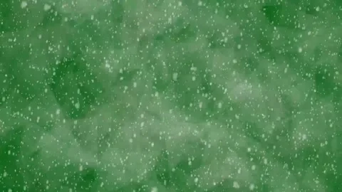 Winter Snowfall overlay on green background. winter snow flurry. Stock Footage 296218561