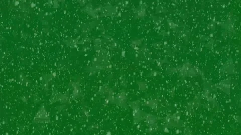 Winter Snowfall overlay on green background. winter snow flurry. Stock Footage 296218617