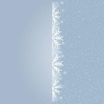 Winter snowfall snow falling. Snowflake. Card. Stock Illustration