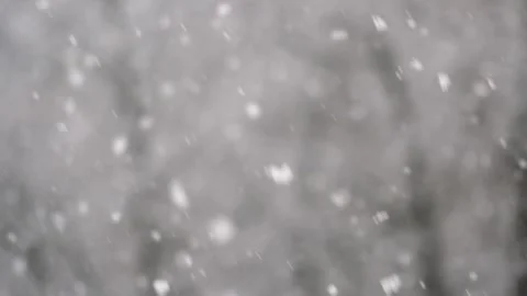 Winter snowfall. Snow Slow motion filmed at 120 fps outdoors on natural Stock Footage 257424331
