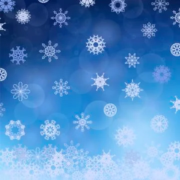 Winter Snowflake Blue Pattern 스톡 일러스트