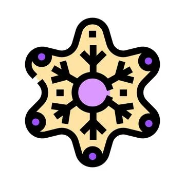 Winter snowflake creating festive decorative elements for holidays Stock Illustration