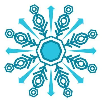 Winter Snowflake Icon Stock Illustration