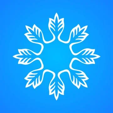 Winter snowflake icon vector illustration Stock Illustration