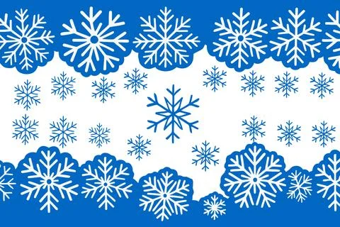 Winter Snowflake Pattern Background Design for Holidays イラスト素材