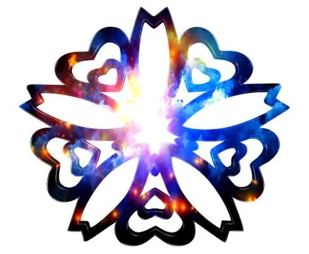 Winter snowflake on a white background Stock Illustration