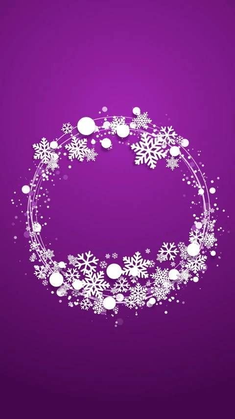 Winter snowflakes and circles border loop animation. New Year card border Stock Footage 294621744