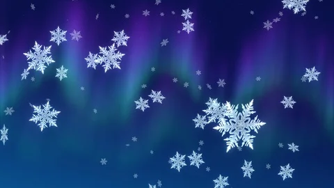 Winter Snowflakes Animated Backdrop With 4 transitions Stock Footage 124649515