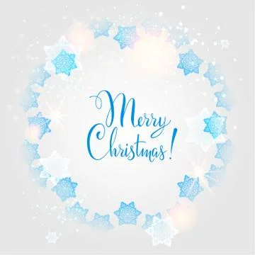 Winter snowflakes background Stock Illustration