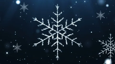 Winter Snowflakes Background. Loop Video stock 98339404