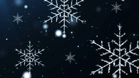 Winter Snowflakes Background. Loop Stock Footage 98339518