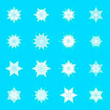 Winter. Snowflakes on blue background. Vector illustration Stock Illustration