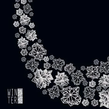 Winter snowflakes design Stock Illustration