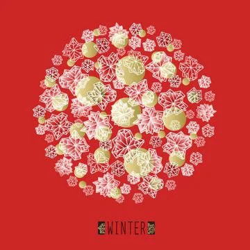 Winter snowflakes design Stock Illustration