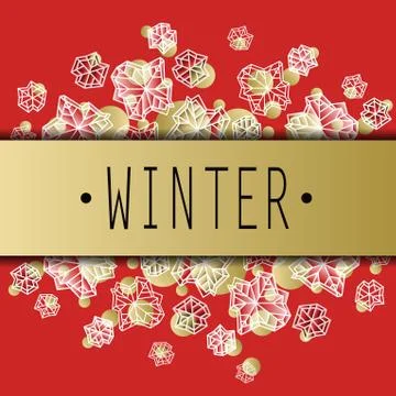 Winter snowflakes design Stock Illustration