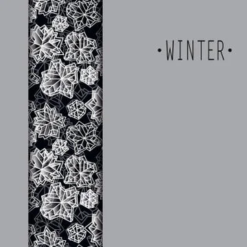 Winter snowflakes design Stock Illustration