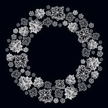 Winter snowflakes design Stock Illustration