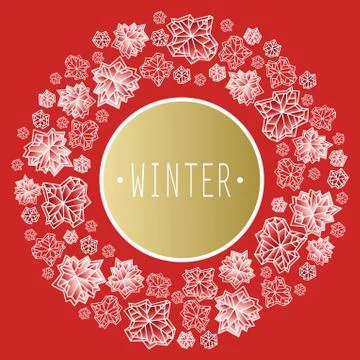 Winter snowflakes design Stock Illustration