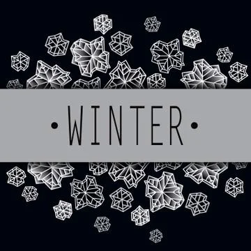 Winter snowflakes design Stock Illustration