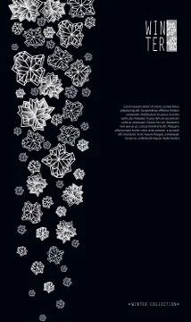 Winter snowflakes design Stock Illustration