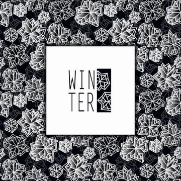 Winter snowflakes design Stock Illustration