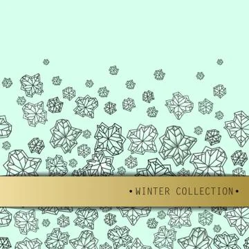 Winter snowflakes design Stock Illustration
