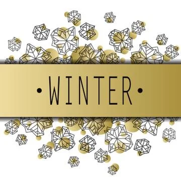 Winter snowflakes design Stock-Illustration