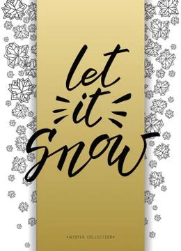 Winter snowflakes design Free Stock Illustration