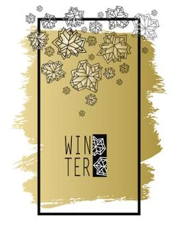 Winter snowflakes design Free Stock Illustration