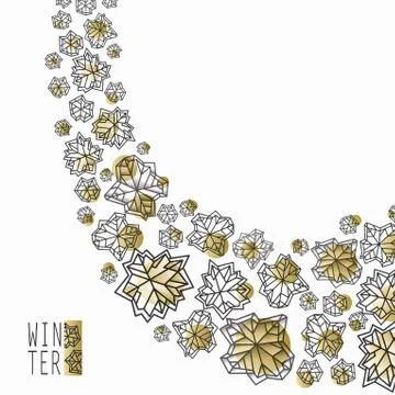 Winter snowflakes design Free Stock Illustration