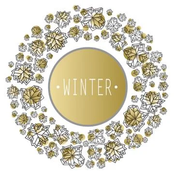 Winter snowflakes design Free Stock Illustration