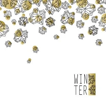 Winter snowflakes design Stock Illustration
