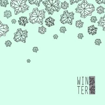 Winter snowflakes design Stock Illustration