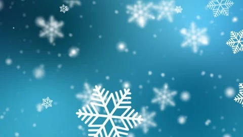 Winter Snowflakes Falling with Soft Blur Particles 4k stock video. Stock Footage 337424795