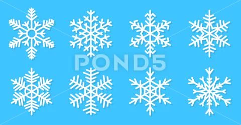 Vector Snowflakes Frost Ice Decoration Stock Illustration