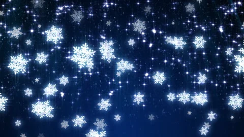 Winter snowflakes loop in a 3D animation Stock Footage 238971045