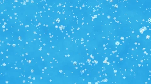 Winter snowflakes. Realistic snow falling animation Stock Footage 294311702