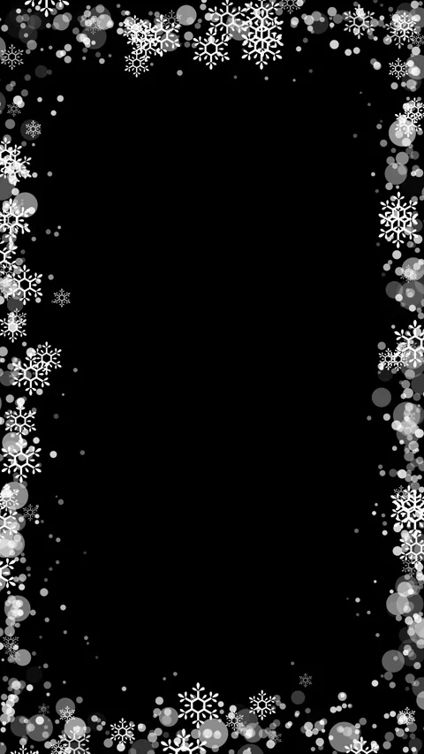 Winter Snowflakes Rectangle Border Frame Animation. 库存影片 335996182