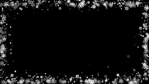 Winter Snowflakes Rectangle Border Frame Animation. Vídeos de archivo 335996183