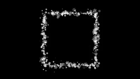 Winter Snowflakes Rectangle Border Frame Animation. Vídeos de archivo 335996205